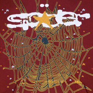 Sp5der Hoodie Maroon